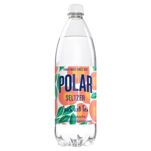 Polar Summer Peach Iced Tea Seltzer Limited Edition, 33.8 fl oz