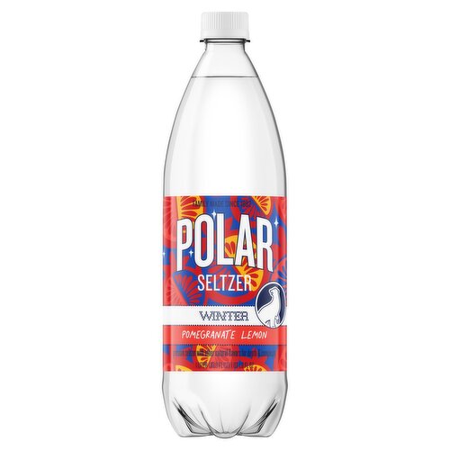 Polar Winter Pomegranate Lemon Seltzer, 33.8 fl oz
