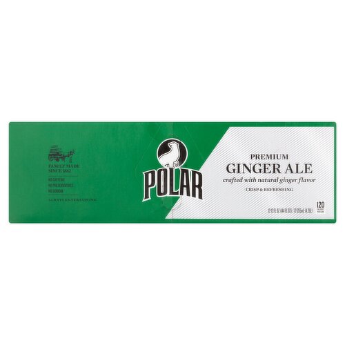 Polar Premium Ginger Ale, 12 fl oz, 12 count