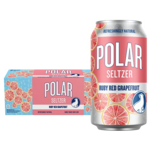Polar Premium Ruby Red Grapefruit Seltzer, 12 fl oz, 12 count