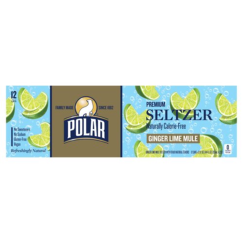 Polar Seltzer Ginger Lime Mule, 12 Fl Oz Cans, 12 Pack