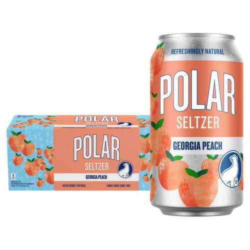 Polar Premium Georgia Peach Seltzer, 12 fl oz, 12 count