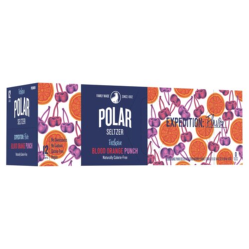 Polar Exclusive Blood Orange Punch Seltzer, 12 fl oz, 12 count