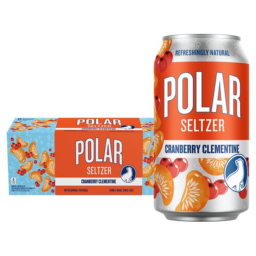 Polar Premium Cranberry Clementine Seltzer, 12 fl oz, 12 count