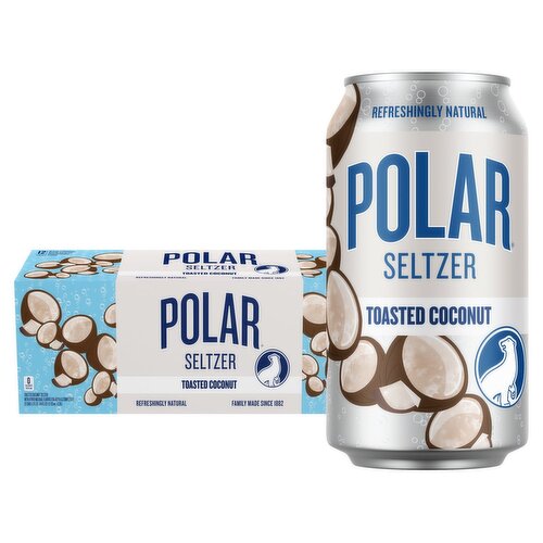 Polar Premium Toasted Coconut Seltzer, 12 fl oz, 12 count