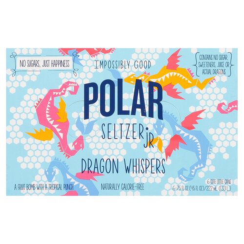 Polar Dragon Whispers Seltzer Jr, 7.5 fl oz, 6 count