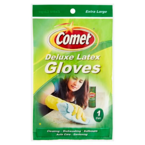 Comet Deluxe Latex Gloves, Extra Large, 1 pair