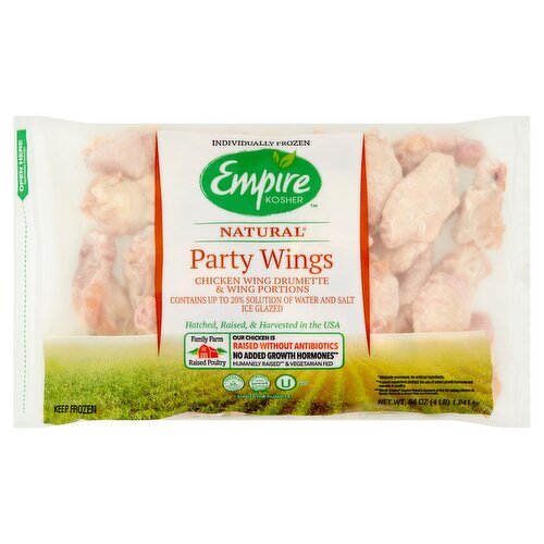Empire Kosher Chicken Natural Party Wings - 64oz