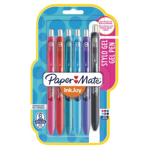 Paper Mate InkJoy Medium Point 0.7mm Gel Pen, 6 count