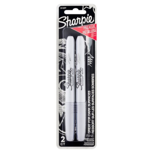 Sharpie Metallic Colors Fine Permanent Marker, 2 count