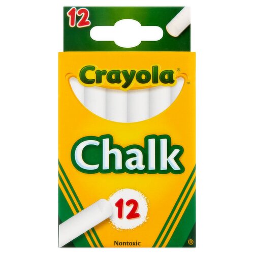 Crayola White Chalk Sticks, 12 count