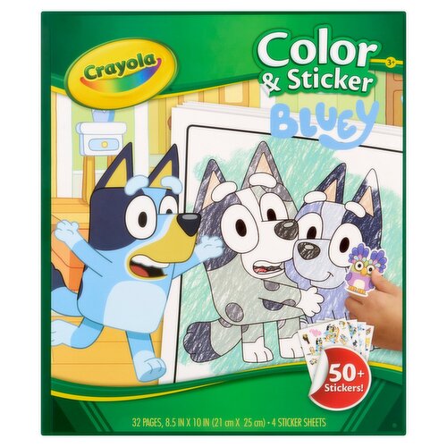 Crayola Bluey Color & Sticker 8.5 in x 10 in Pages, 32 count
