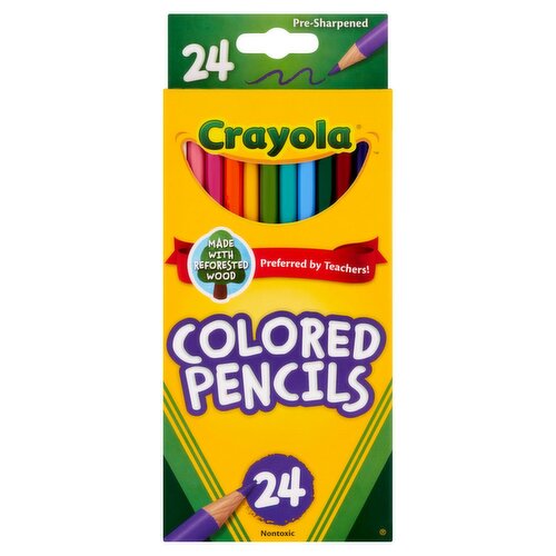 Crayola Nontoxic Colored Pencils, 24 count