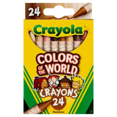 Crayola Colors of the World Nontoxic Crayons, 24 count