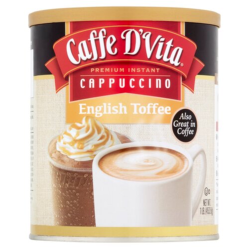 Caffe D'Vita English Toffee Premium Instant Cappuccino, 1 lb