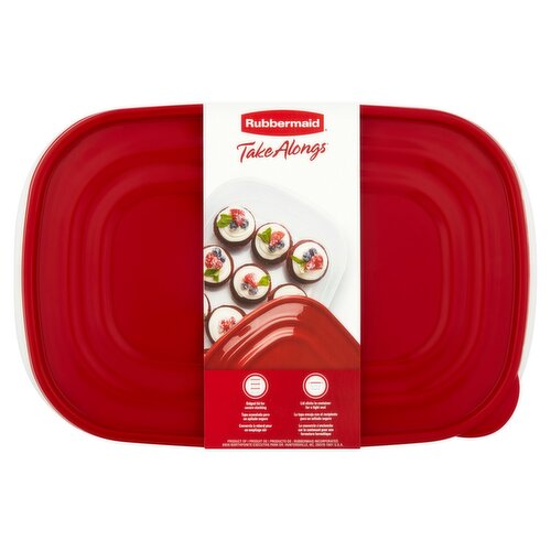 Rubbermaid Take Alongs 1.1 Gallon Large Rectangles Containers & Lids, 2 count