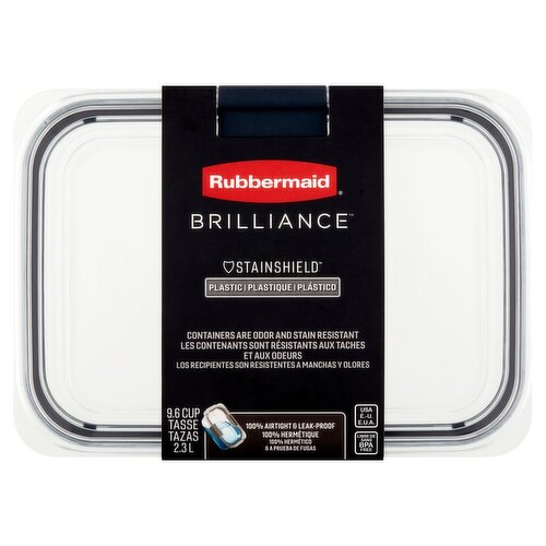 Rubbermaid Brilliance 9.6 Cup Stainshield Plastic Container