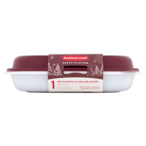 Rubbermaid Party Platter with Lid & Small Bowl Accessory Containers & Lids