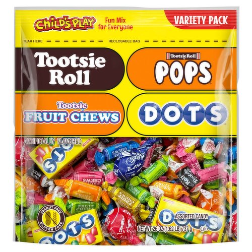 Tootsie Roll Child's Play Assorted Candy Variety Pack, 26 oz