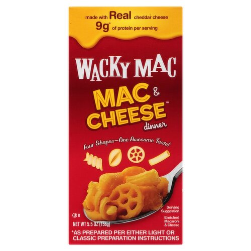 Wacky Mac Mac & Cheese Enriched Macaroni & Cheese, 5.5 oz