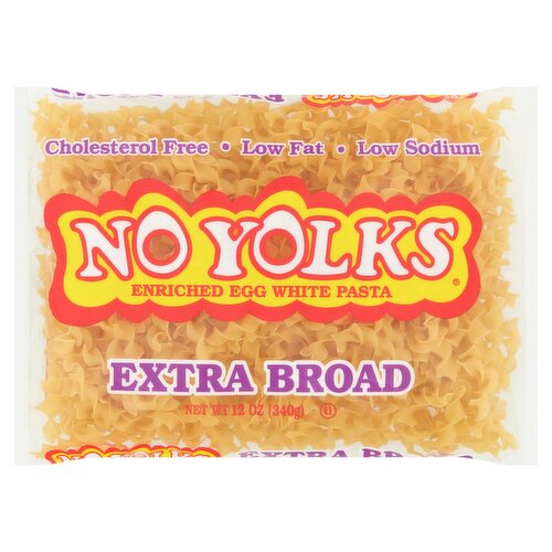 No Yolks Extra Broad Enriched Egg White Pasta, 12 oz