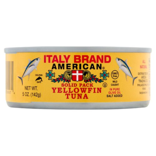 Italy Brand American Solid Pack Yellowfin Tuna, 5 oz