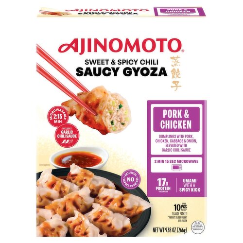 Ajinomoto Pork & Chicken Saucy Gyoza, 9.38 oz