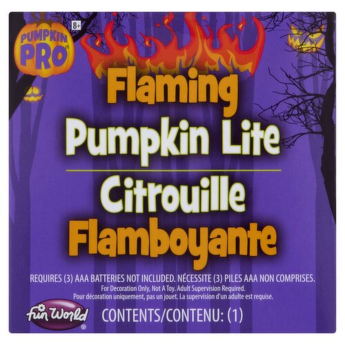 Fun World Pumpkin Pro Flaming Pumpkin Lite, 8+, 1 count