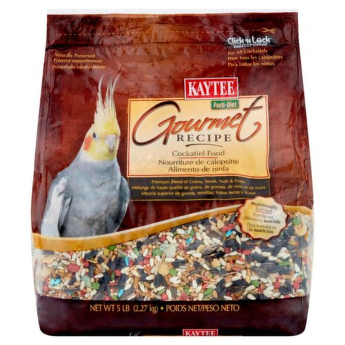 Kaytee Forti-Diet Gourmet Recipe Cockatiel Food, 5 lb