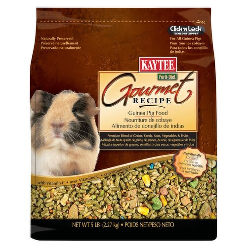 Kaytee Forti-Diet Gourmet Recipe Guinea Pig Food, 5 lb