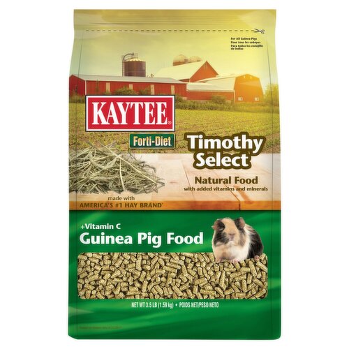 Kaytee Forti-Diet Timothy Select Guinea Pig Food, 3.5 lb