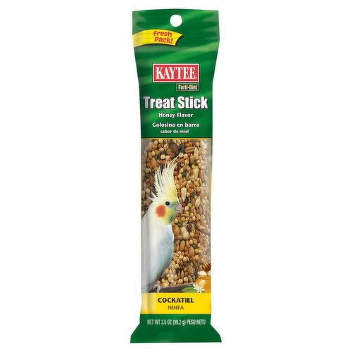 Kaytee Forti-Diet Honey Flavor Cockatiel Treat Stick, 3.5 oz