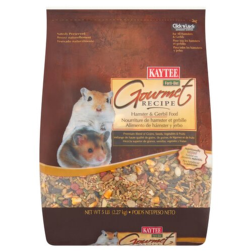 Kaytee Forti-Diet Gourmet Recipe Hamster & Gerbil Food, 5 lb