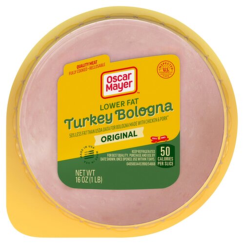 Oscar Mayer Original Lower Fat Turkey Bologna, 16 oz