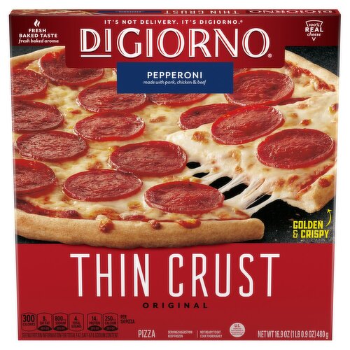 DiGiorno Pepperoni Thin Crust Original Pizza, 16.9 oz