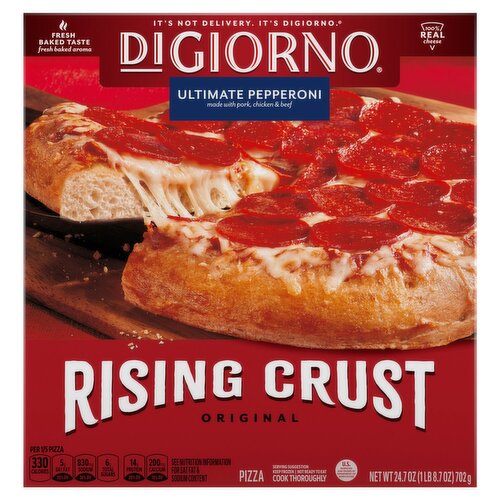 DiGiorno Ultimate Pepperoni Rising Crust Original Pizza, 24.7 oz