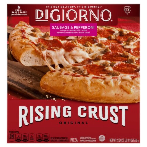 DiGiorno Sausage & Pepperoni Rising Crust Original Pizza, 27.3 oz