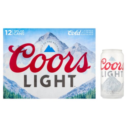 Coors Light Beer, 12 count, 12 fl oz