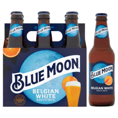 Blue Moon White Belgian-Style Wheat Ale, 6 count, 12 fl oz