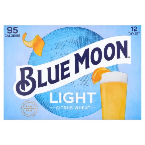 Blue Moon Light Citrus Wheat Beer, 12 count, 12 fl oz