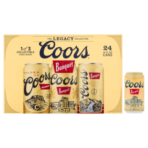 Coors Golden Banquet Beer, 24 count, 12 fl oz