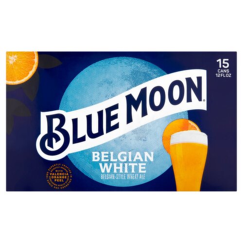Blue Moon White Belgian-Style Wheat Ale, 15 count, 12 fl oz