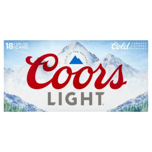 Coors Light Cold Beer, 18 count, 12 fl oz