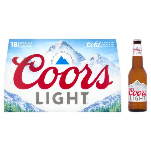 Coors Light Beer, 18 count, 12 fl oz