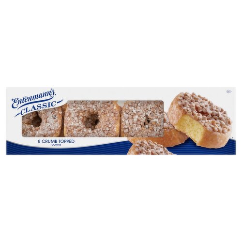 Entenmann's Classic Crumb Topped Donuts, 8 count, 15.5 oz