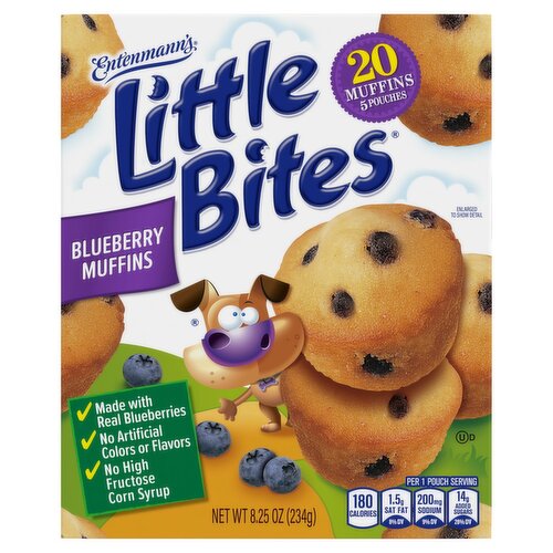 Entenmann's Little Bites Blueberry Muffins, 20 count, 8.25 oz