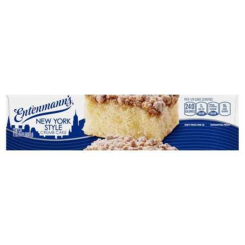 Entenmann's New York Style Crumb Cake, 1 lb 2 oz