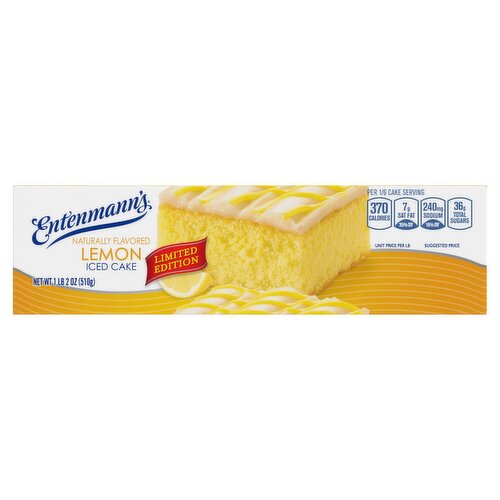 Entenmann's Lemon Iced Cake Limited Edition, 1 lb 2 oz