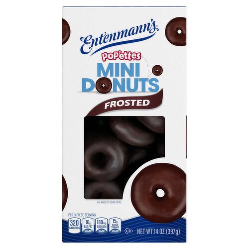 Entenmann's Pop'ettes Frosted Mini Donuts, 14 oz