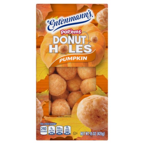 Entenmann's Pop'ems Pumpkin Donut Holes, 15 oz